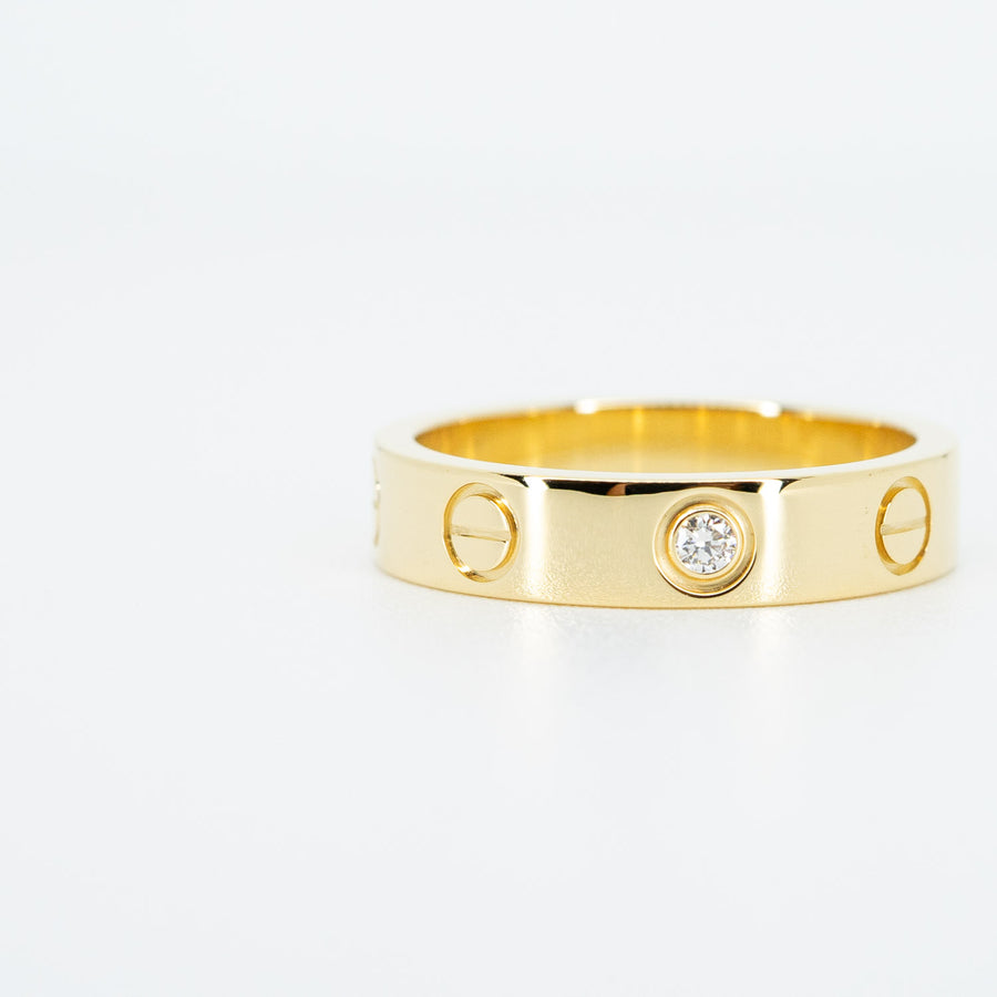 แหวน Cartier Love band 1Diamond #T3 18K Yellow Gold Size 48# (Used) #vrcarim 5767