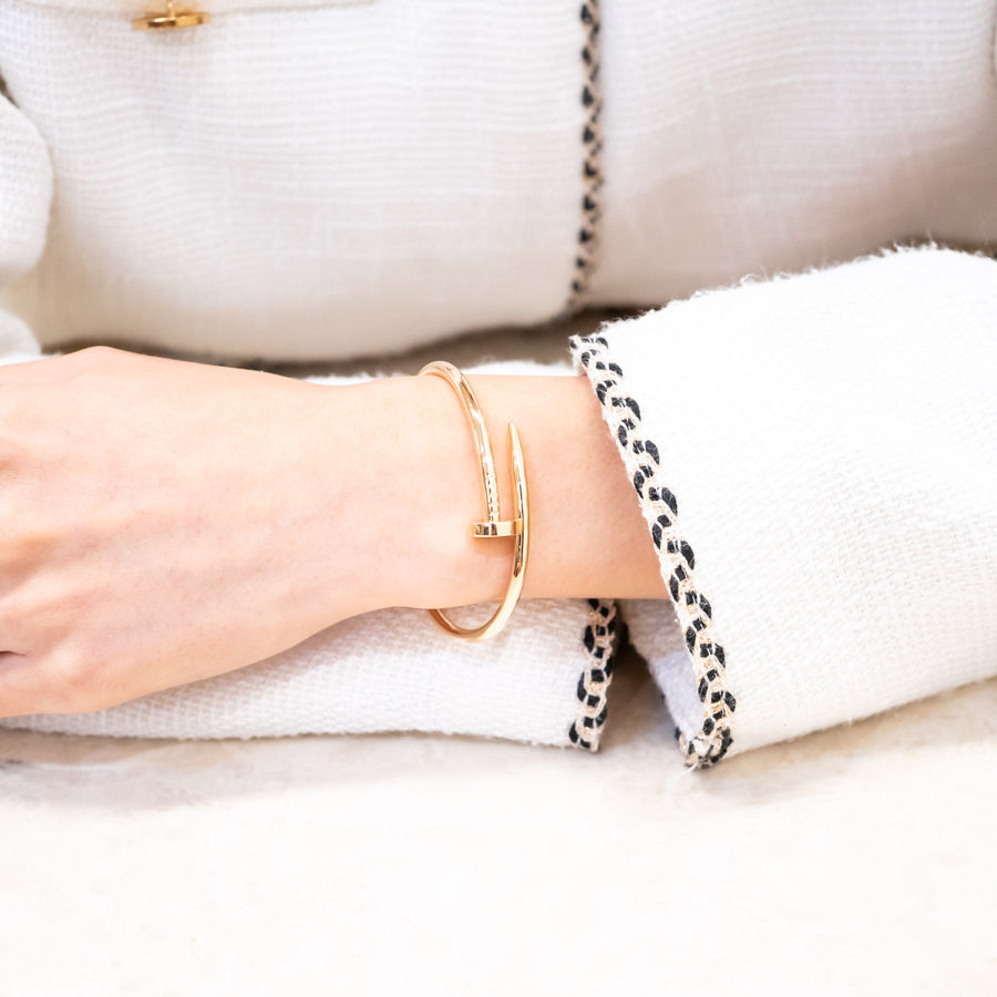กำไลข้อมือ Cartier Juste Un Clou Bracelet 18K Rose Gold Size 16# (Used) #vrcab 7338