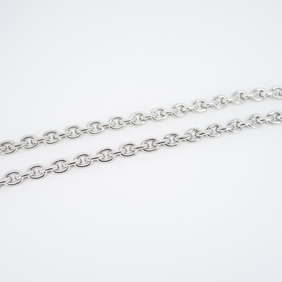 สร้อยและจี้ Hermes Chaîne d'ancre Punk silver925 Sterling Long Chain Link Necklace #TU Size 39"# (Used) #vrhe 0601