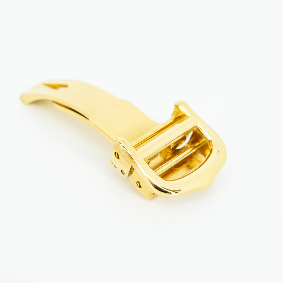 Cartier Folding Buckle Steel Yellow Gold Plated 14 mm.