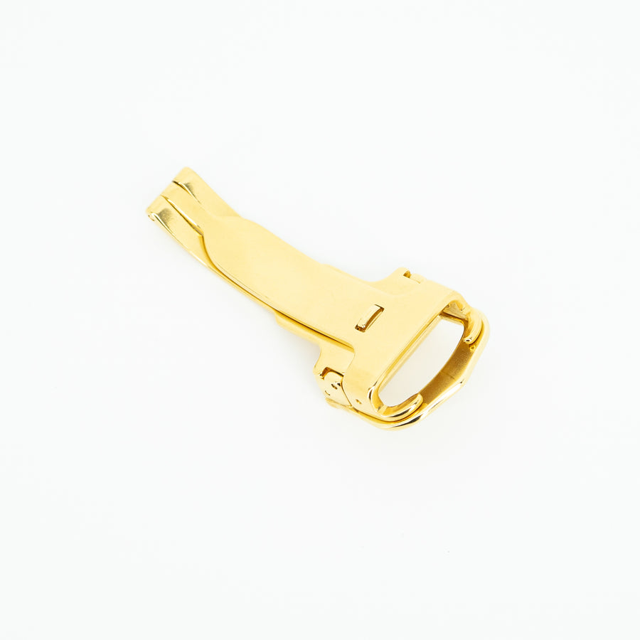 Cartier Folding Buckle Steel Yellow Gold Plated 14 mm.