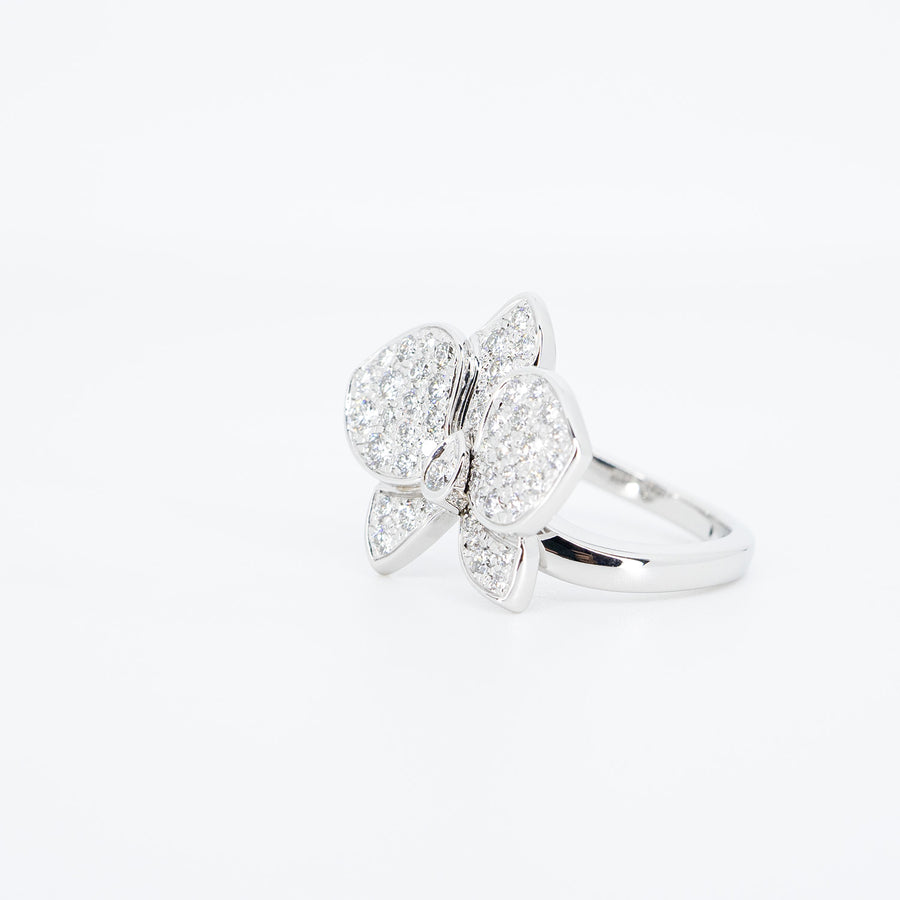 แหวน Cartier Caresse d'Orchidées par Cartier Ring #TU 18K White Gold Size 47# (Used) #vrcarim 5888