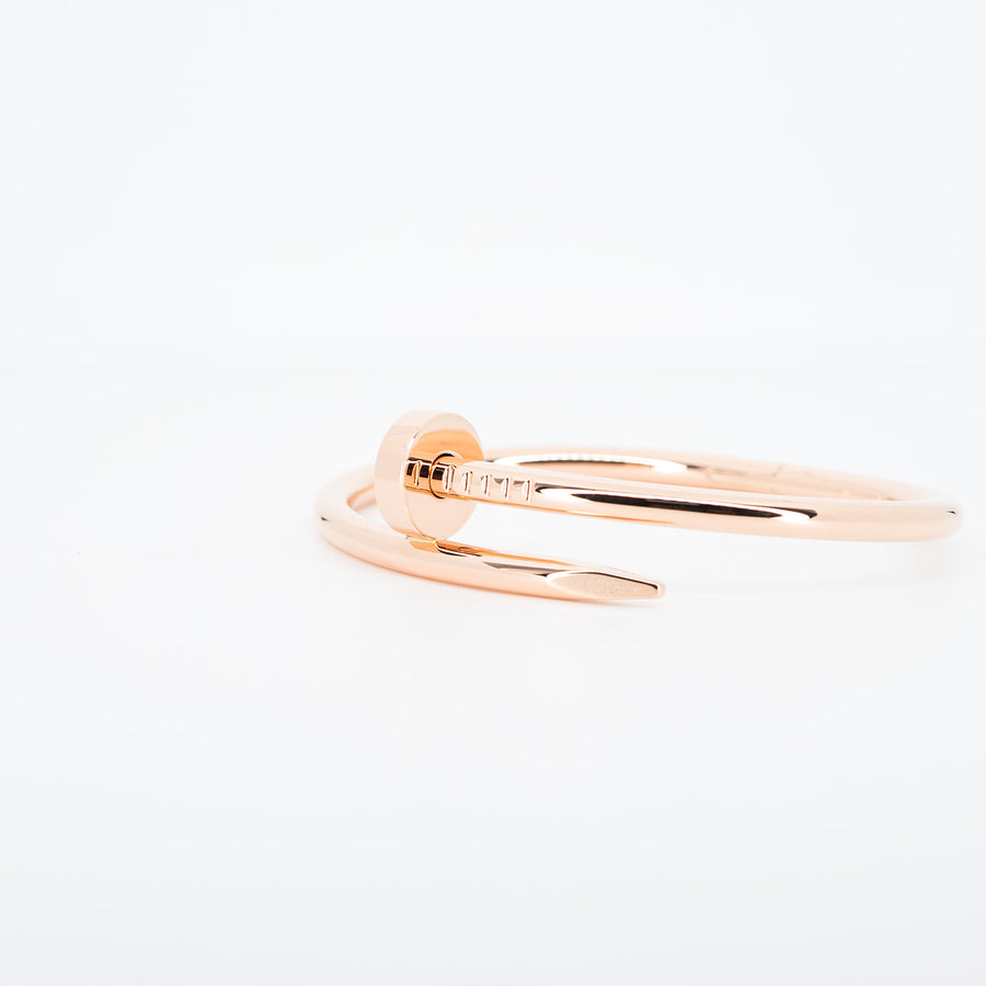 กำไลข้อมือ Cartier Juste un Clou Bracelet 18K Rose Gold Size 15# (Used) #vrca 1010