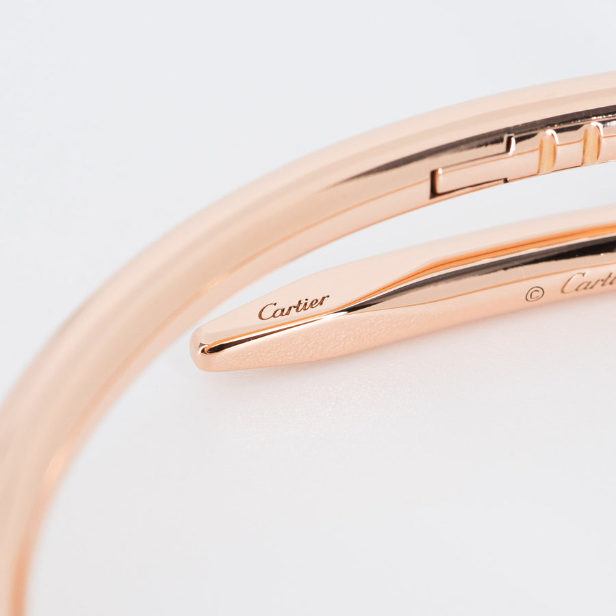 กำไลข้อมือ Cartier Juste un Clou Bracelet 18K Rose Gold Size 15# (Used) #vrca 1010