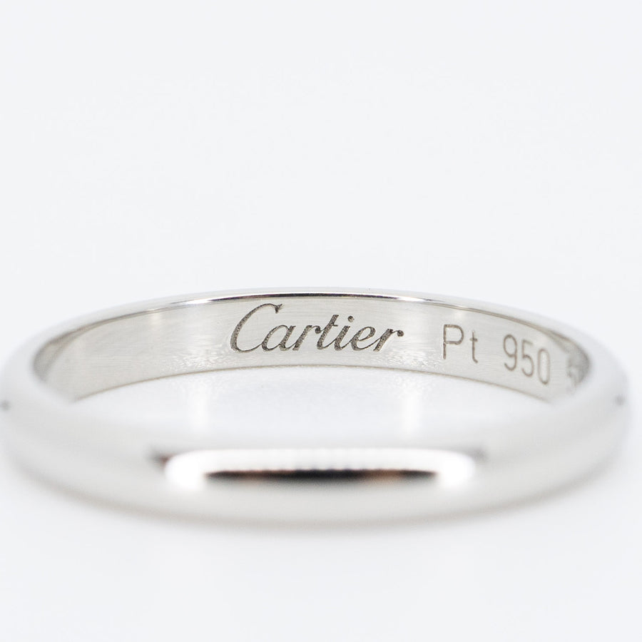 แหวน Cartier 1895 Band with Diamond #T3 Platinum950 Size 50# (Used) #vrcarim 5979