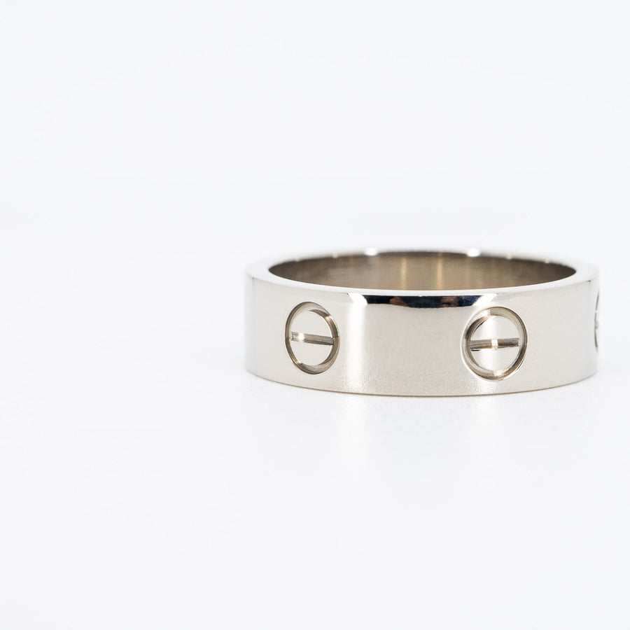 แหวน Cartier Love Ring #T4 18K White Gold Size 58# (Used) #vrca 0640