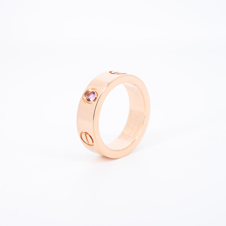 แหวน Cartier Love Pink Sapphire Ring #T3 18K Rose Gold Size 50# (Used) #vrcarim 5967 #gemstone