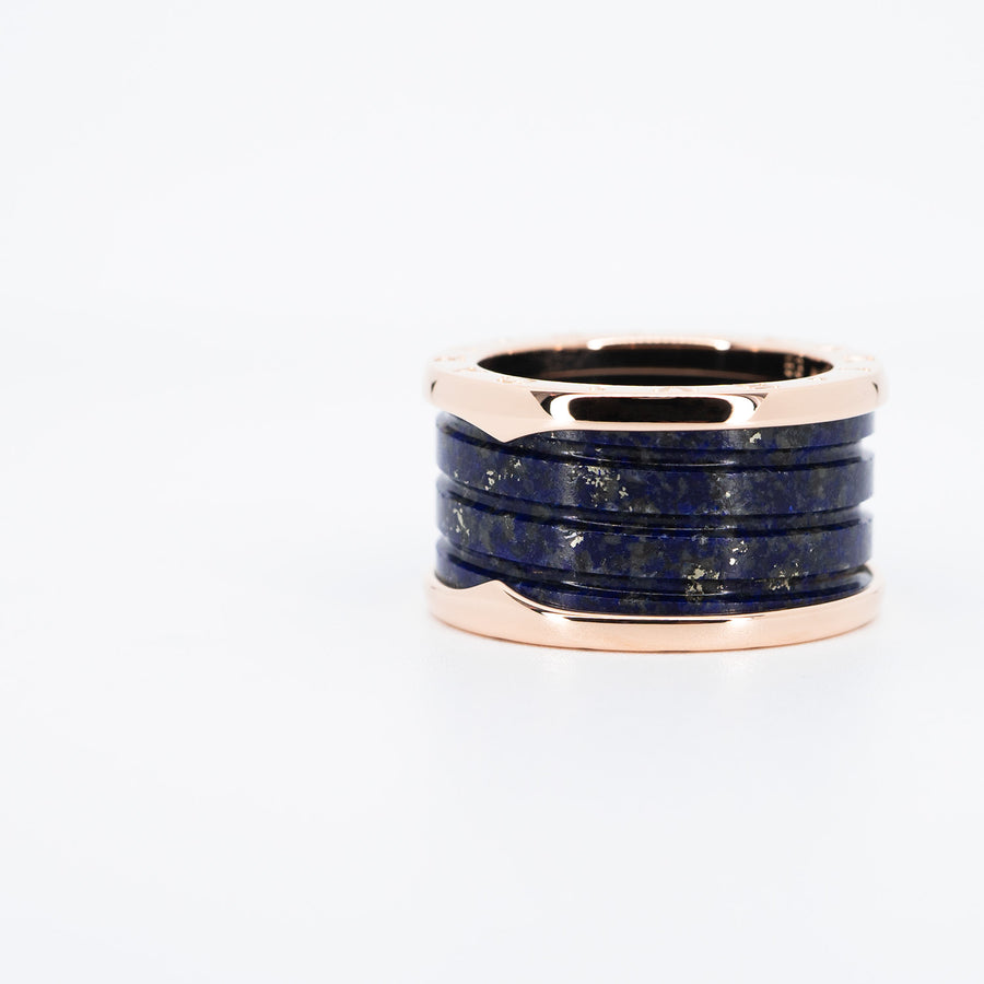 แหวน Bvlgari B.zero1 4band in Lapis Lazuli 18K Rose Gold Size 53# (Used) #vrbvrim 5987