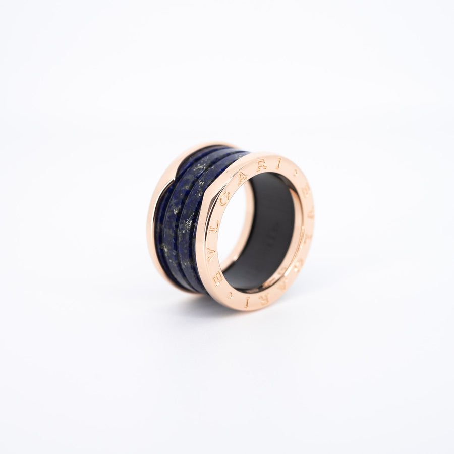 แหวน Bvlgari B.zero1 4band in Lapis Lazuli 18K Rose Gold Size 53# (Used) #vrbvrim 5987