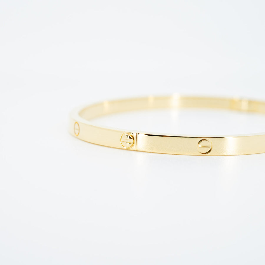 กำไล Cartier Love Bracelet SM #T4 18K Yellow Gold Size 17# (Used) #vrcab 6180