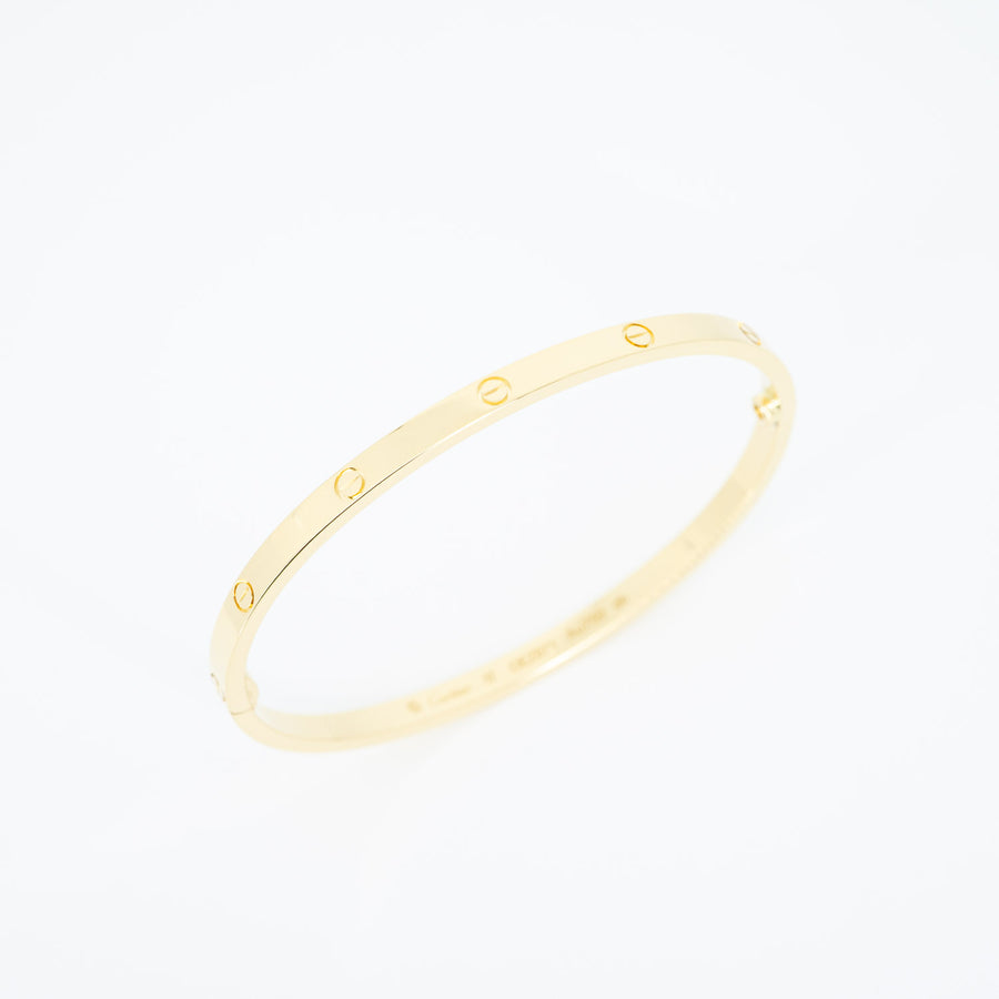 กำไล Cartier Love Bracelet SM #T4 18K Yellow Gold Size 17# (Used) #vrcab 6180