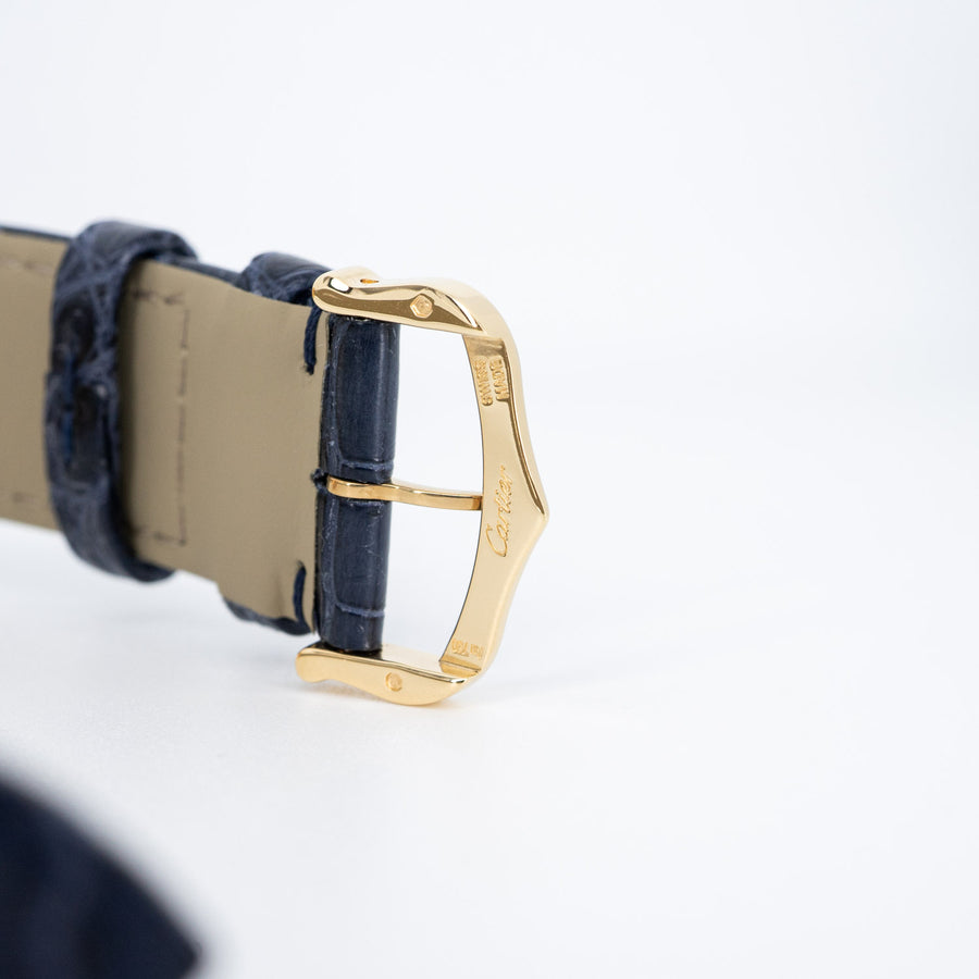 นาฬิกา Cartier Santos-Dumont Watch, limited edition of 200 individually numbered timepieces, Manufacture mechanical movement with manual winding 430 MC 18K Yellow Gold Size XL# (Used) #vrca 0666