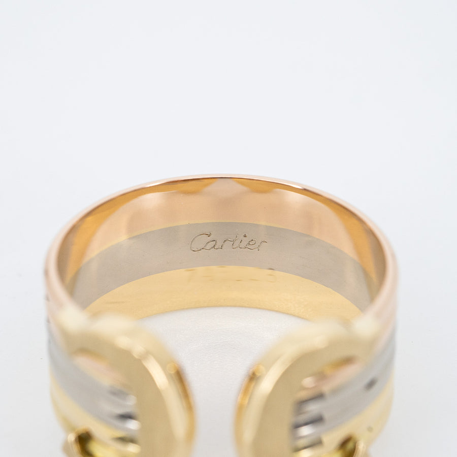 แหวน Vintage Cartier 2C Trinity Ring #TU 18K 3 Colors Size 58# (Used) #vrcarimt 6033