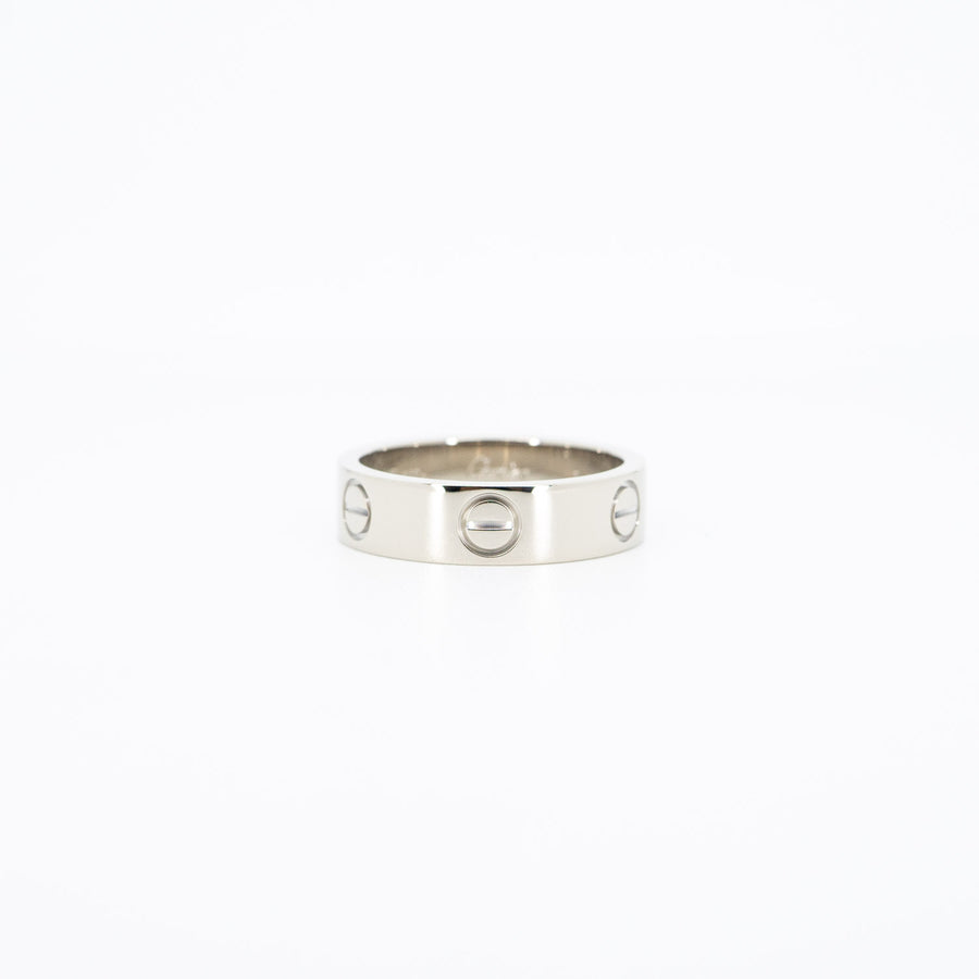 แหวน Cartier Love Ring #T4 18K White Gold Size 56# (Used) #vrca 0664