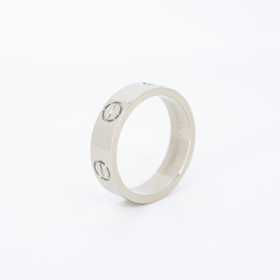 แหวน Cartier Love Ring #T4 18K White Gold Size 56# (Used) #vrca 0664