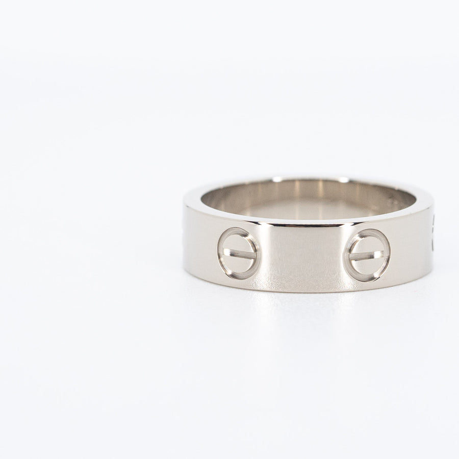 แหวน Cartier Love Ring #T4 18K White Gold Size 53# (Used) #vrcarim 6085