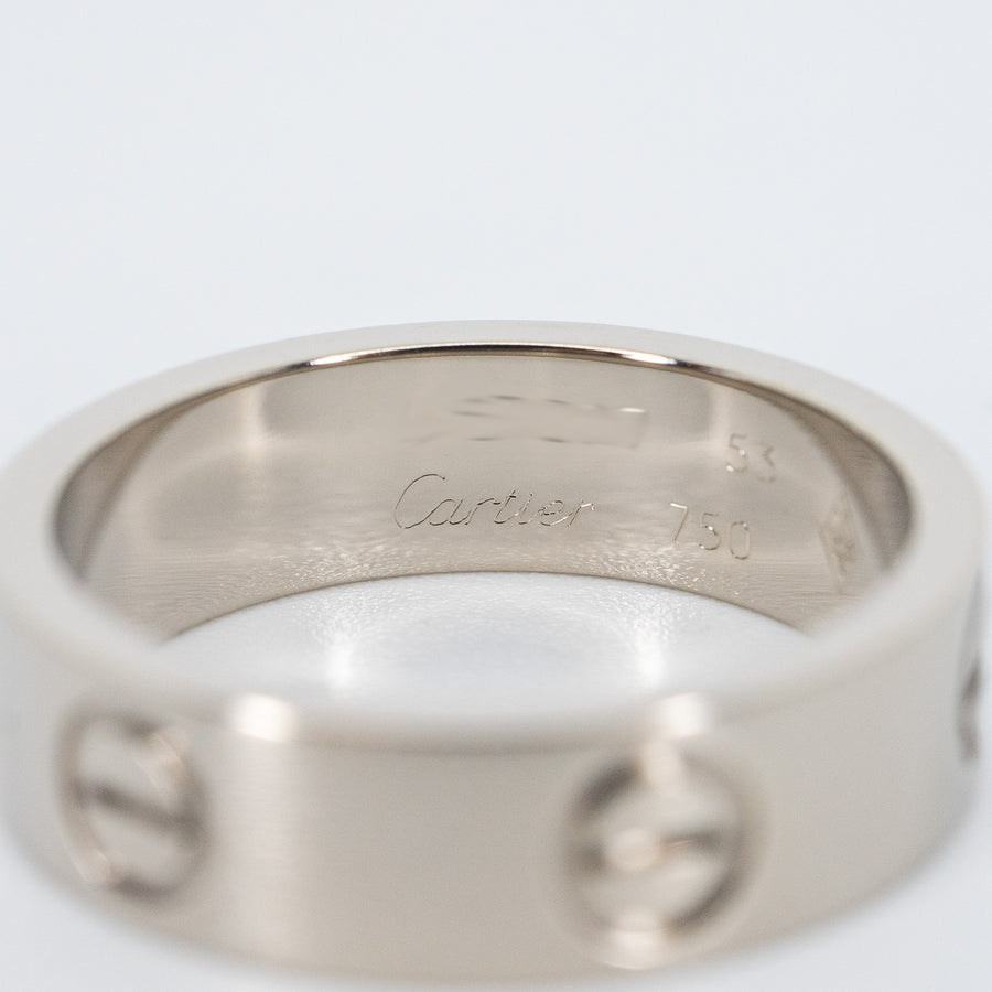 แหวน Cartier Love Ring #T4 18K White Gold Size 53# (Used) #vrcarim 6085