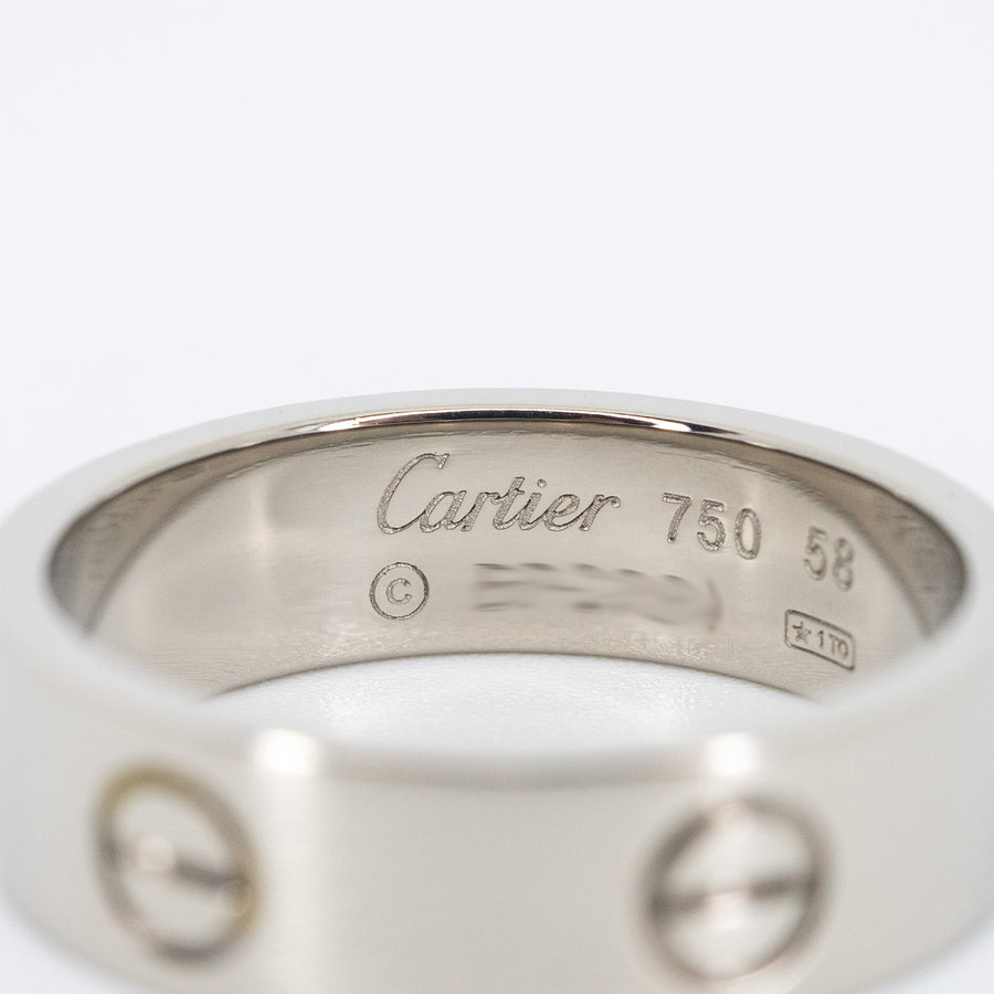 แหวน Cartier Love Ring #T4 18K White Gold Size 58# (Used) #vrcar 6106