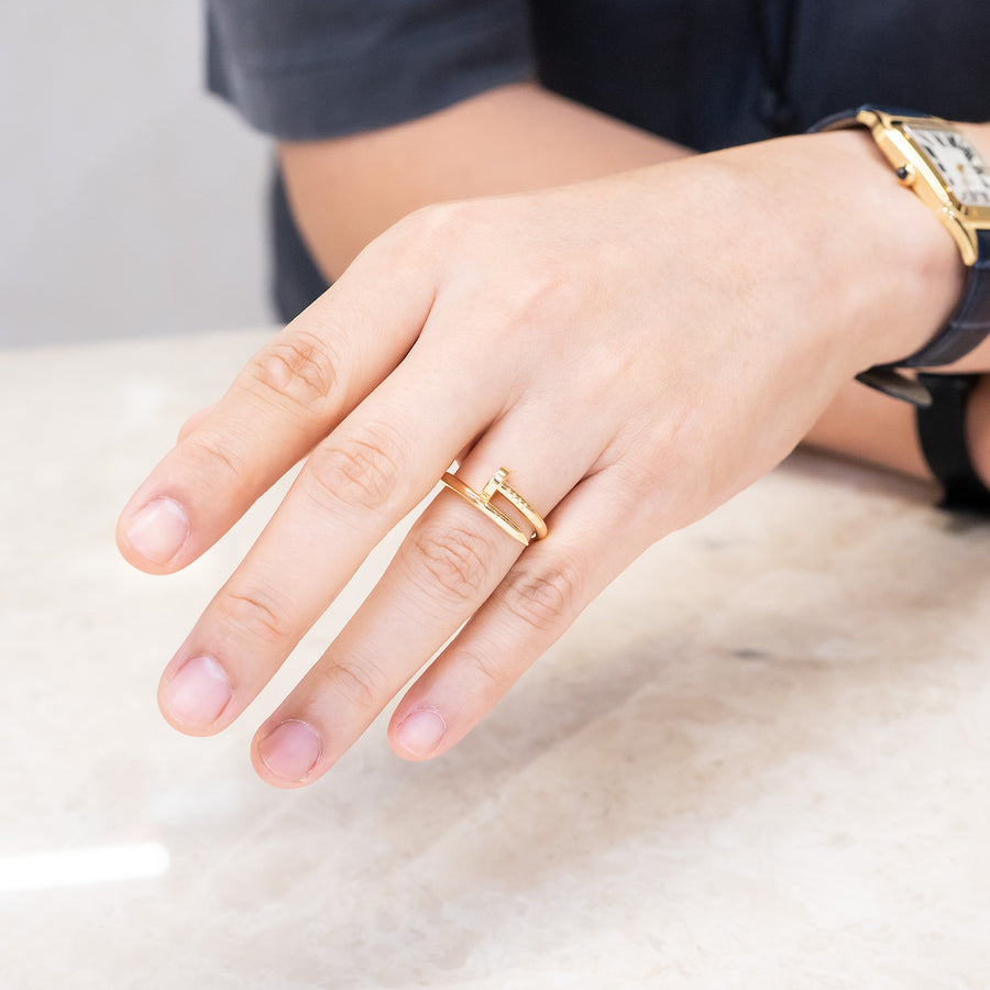 แหวน Cartier Juste Un Clou ring 18K Yellow Gold Size 60# (Used) #vrcarimt 7522