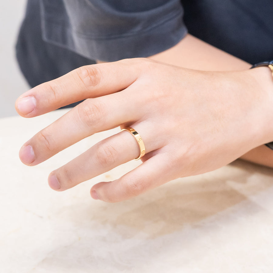 แหวน Cartier Love Ring, small model 18K Yellow Gold Size 64# (Used) #vrca 1000