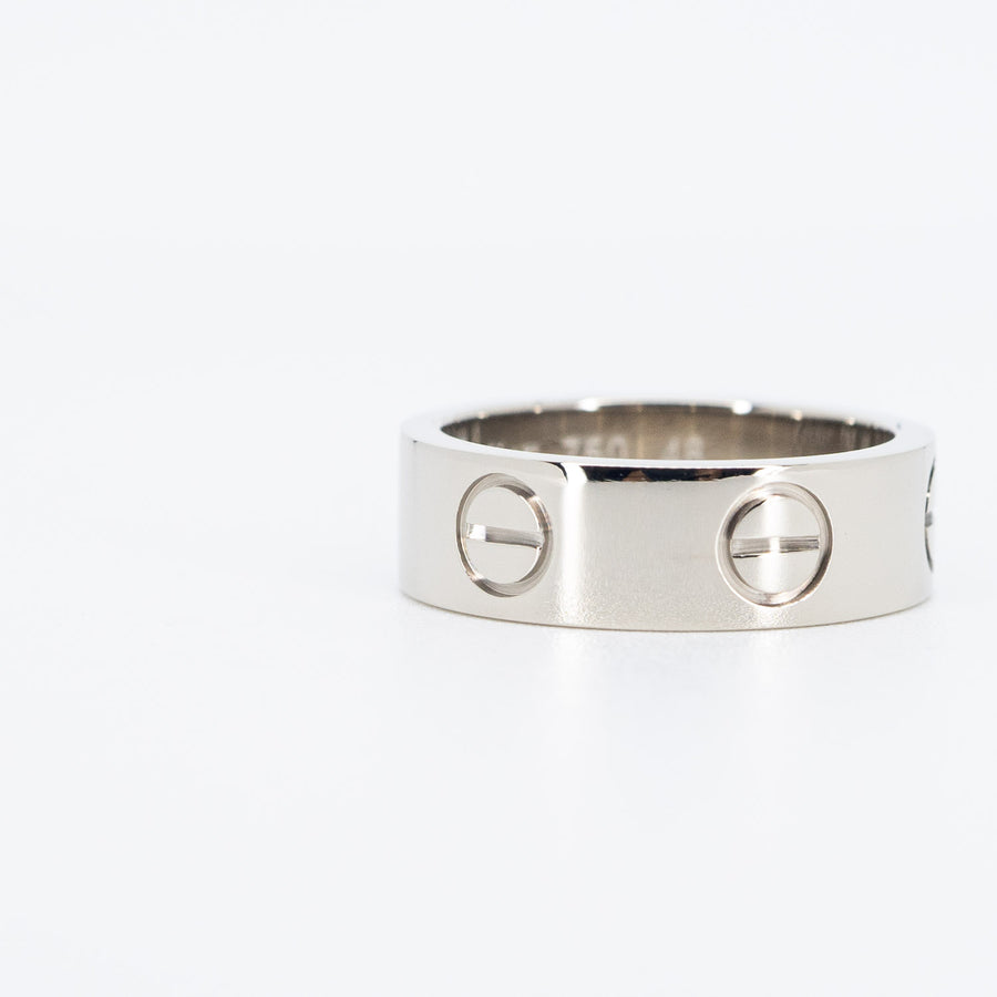 แหวน Cartier Love Ring #T4 18K White Gold Size 48# (Used) #vrca 0674