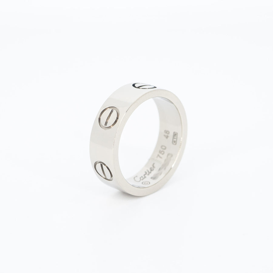 แหวน Cartier Love Ring #T4 18K White Gold Size 48# (Used) #vrca 0674