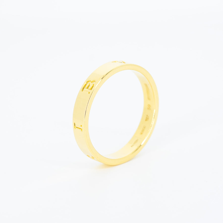 แหวน Bvlgari B.zero1 Essential band Ring #T4 18K Yellow Gold Size 59# (Used) #vrbv 0676