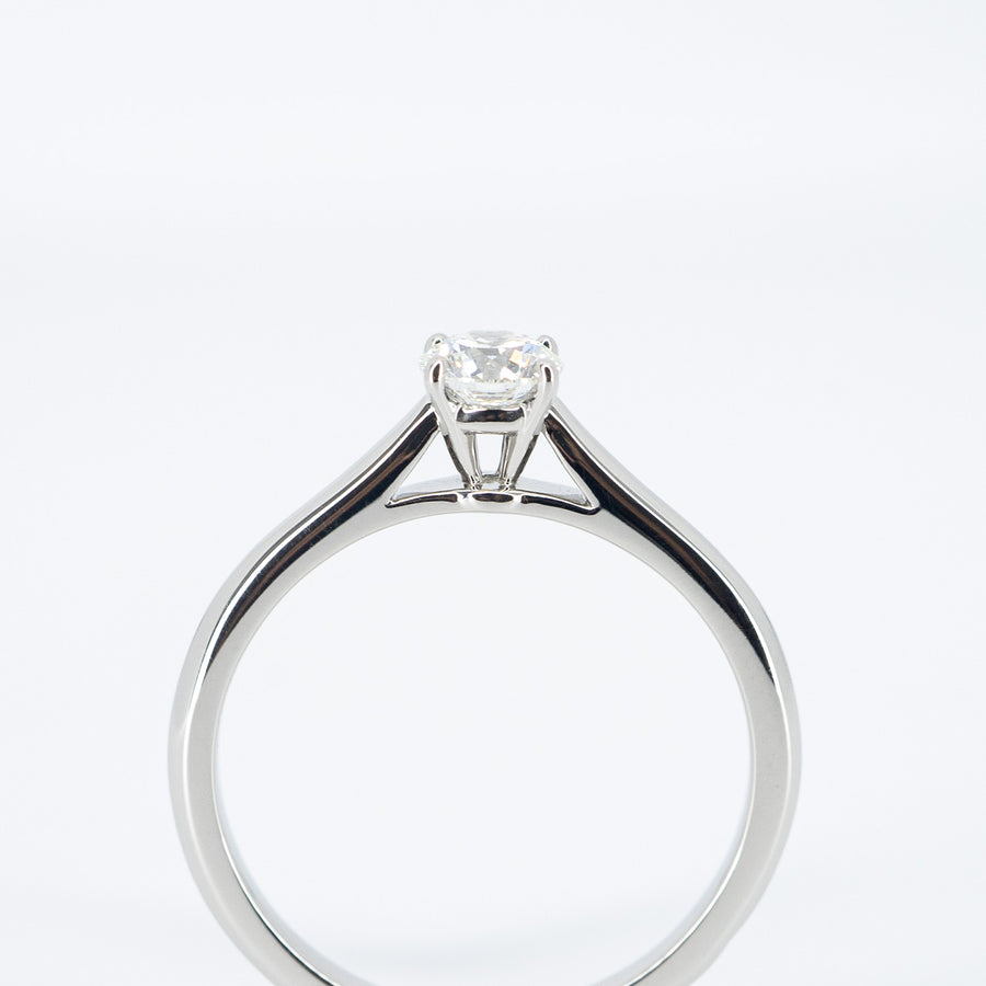 แหวน Cartier 1895 Solitaire Ring 0.38ct G VVS2 Platinum950 Size 53# (Used) #vrcarim 6165