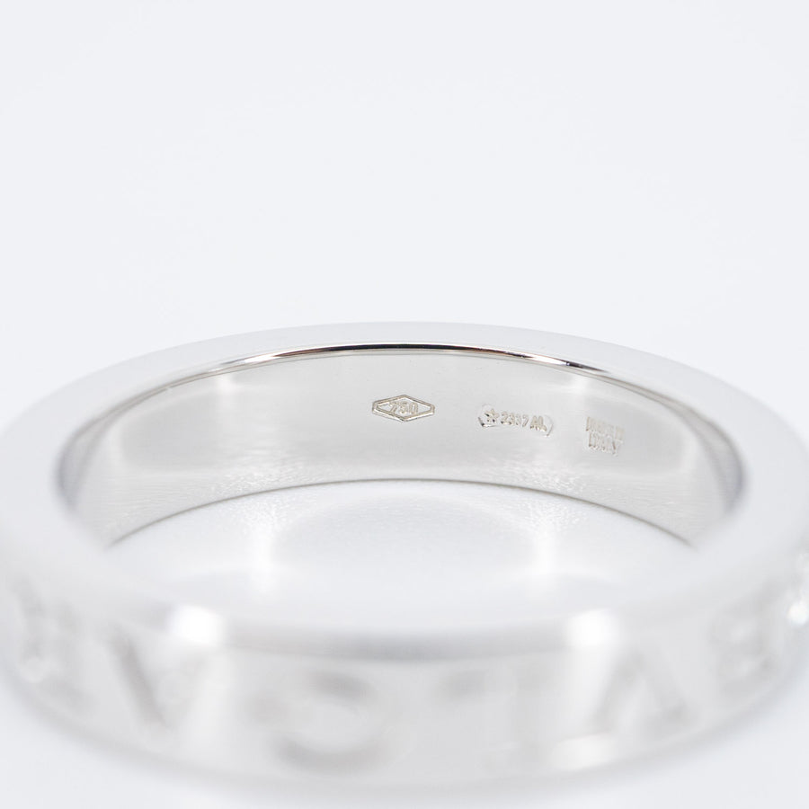 แหวน Bvlgari B.zero1 Essential band ring set with a diamond 18K White Gold Size 52# (Used) #vrbvrim 6162