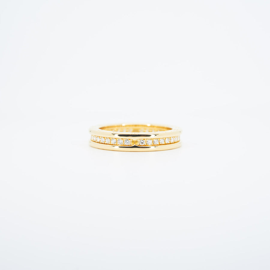 แหวน Bvlgari B.zero1 1band with Pave Diamond Eternity ring 18K Yellow Gold Size 63# (Used) #vrbvrim 6167