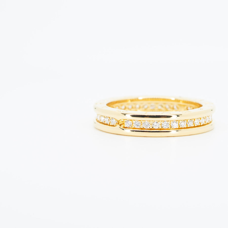 แหวน Bvlgari B.zero1 1band with Pave Diamond Eternity ring 18K Yellow Gold Size 63# (Used) #vrbvrim 6167