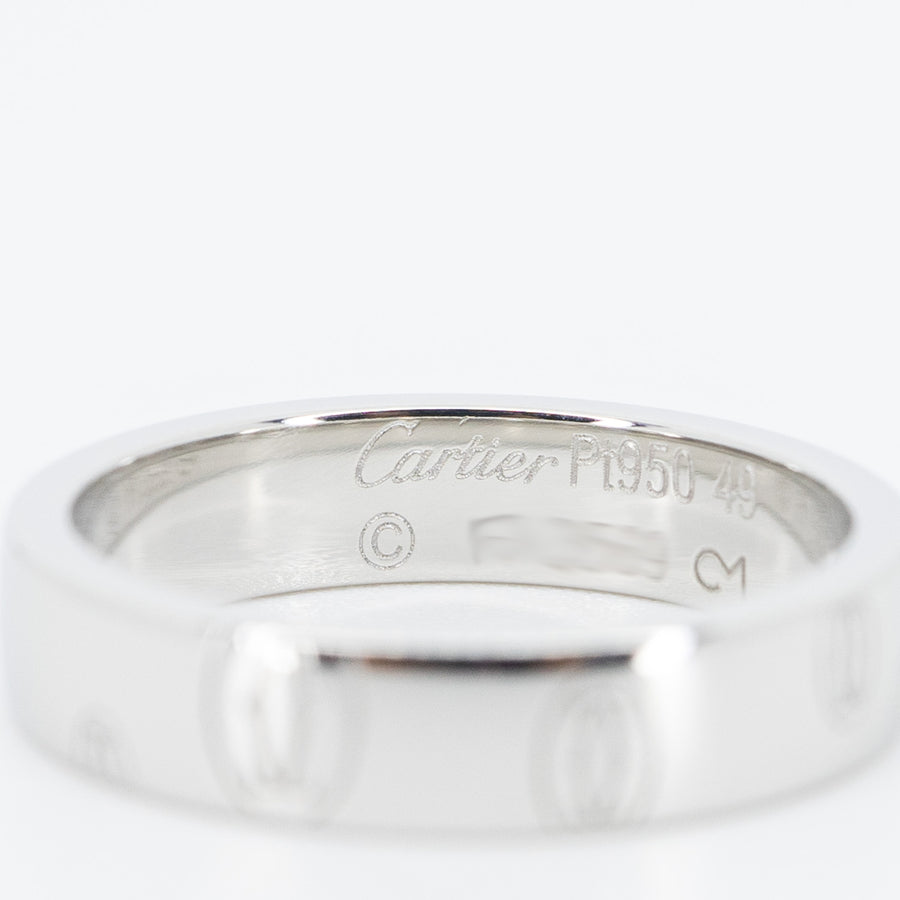 แหวน Cartier Logo de Cartier band Platinum950 Size 49# (Used) #vrcarim 6160