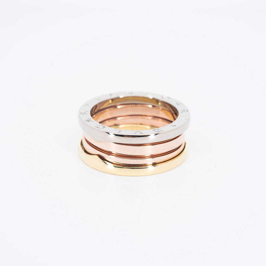 แหวน Bvlgari B.zero1 3band Ring 18K 3Colors Size 55# (Used) #vrbvrim 6171