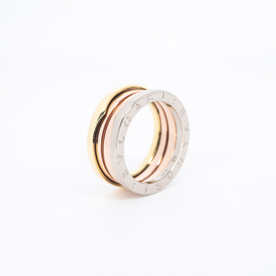 แหวน Bvlgari B.zero1 3band Ring 18K 3Colors Size 55# (Used) #vrbvrim 6171