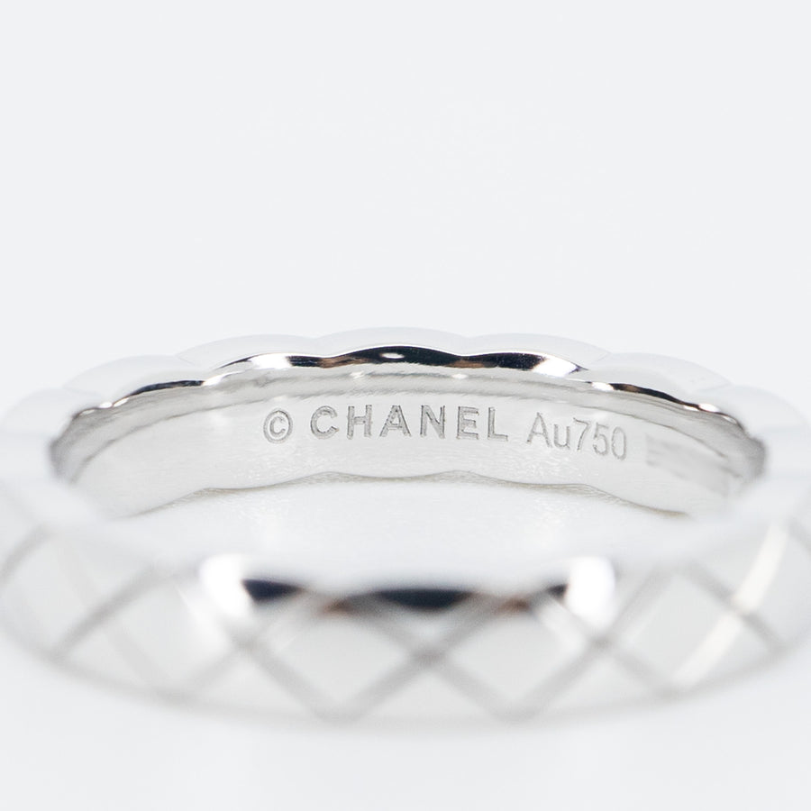 แหวน Chanel Coco Crush 18K White Gold Size 45# (Used) #vrchr 6212