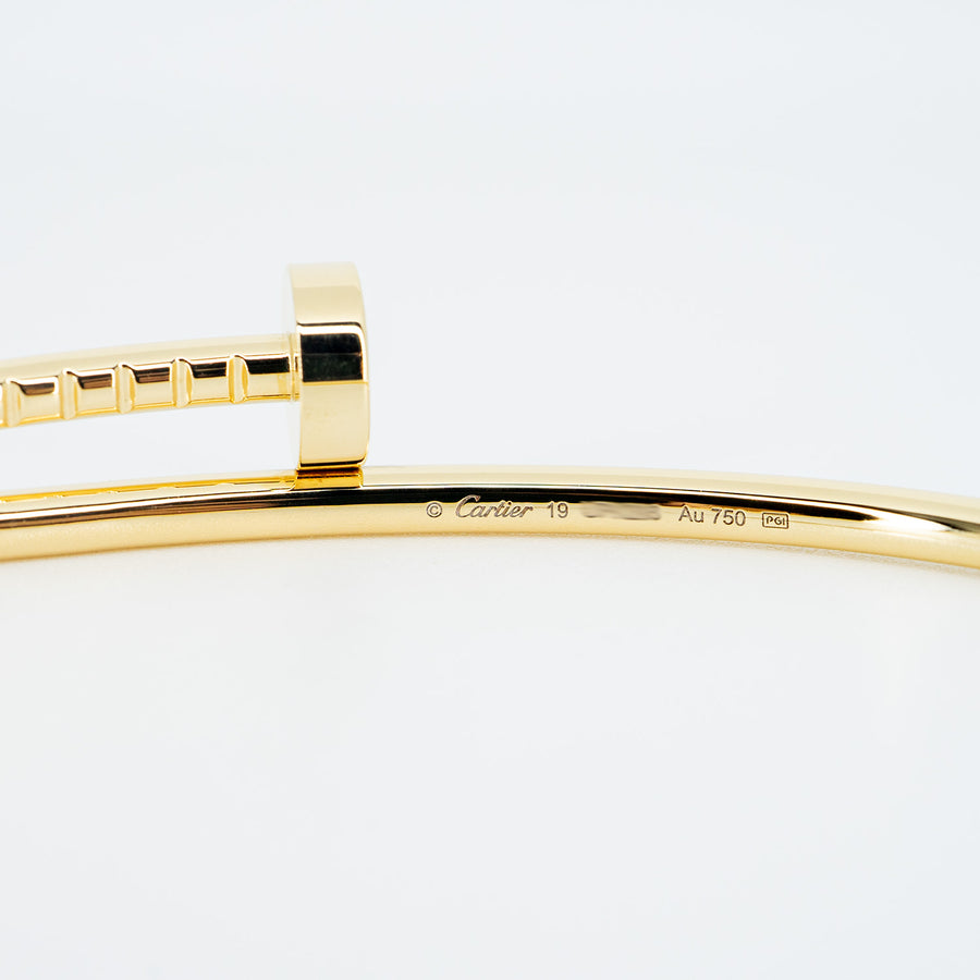 **hold k.b**กำไล Cartier Juste Un Clou Bracelet SM 18K Yellow Gold Size 19# (Used) #vrcan 6195