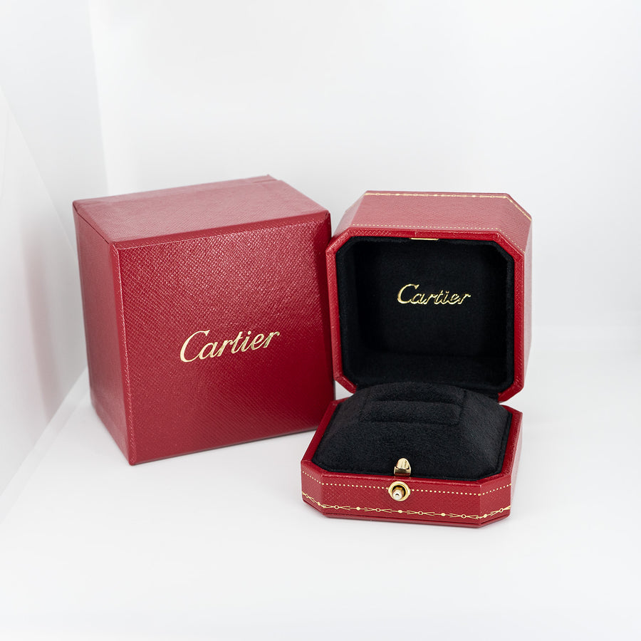 แหวน Cartier 1895 Solitaire ring 0.30ct E VS1 Platinum950 Size 51# (Used) #vrcarimt 7343