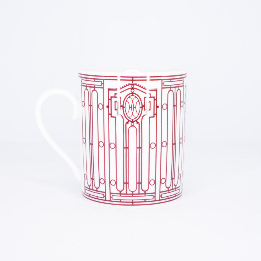 แก้ว Hermes H Deco Mug, White with Rouge (Used) #vrhe 0696