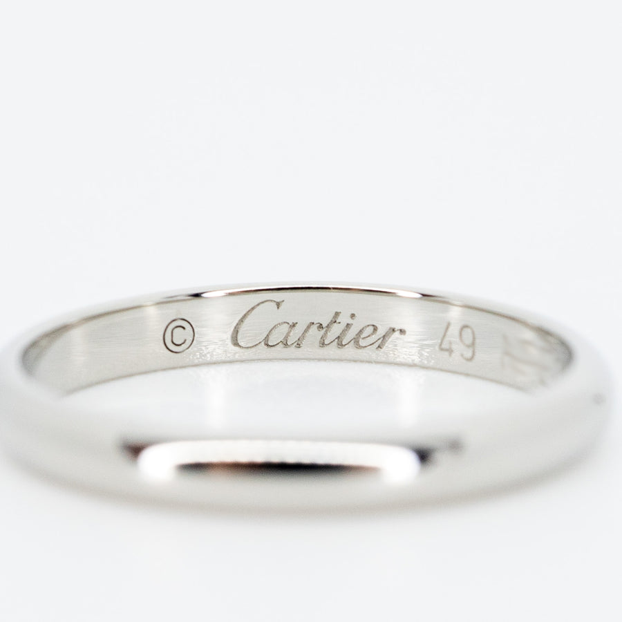 แหวน Cartier 1895 Band Platinum950 Size 49# (Used) #vrca 0422