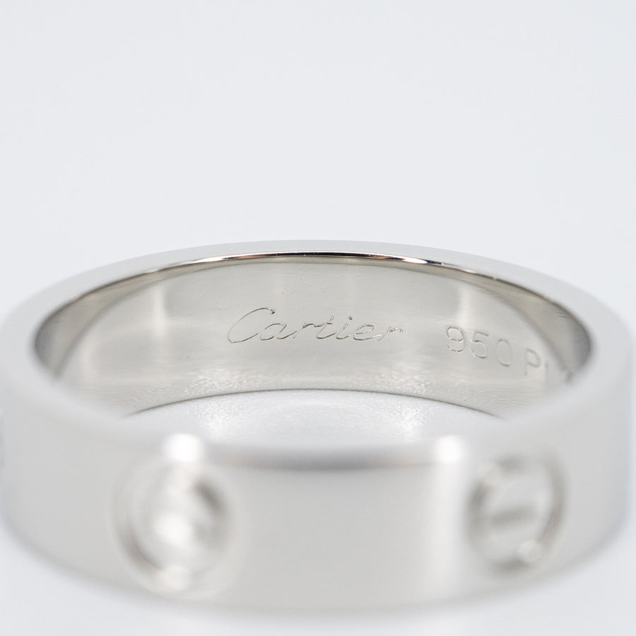 แหวน Cartier Love Ring Platinum950 Size 57# (Used) #vrcar 6235