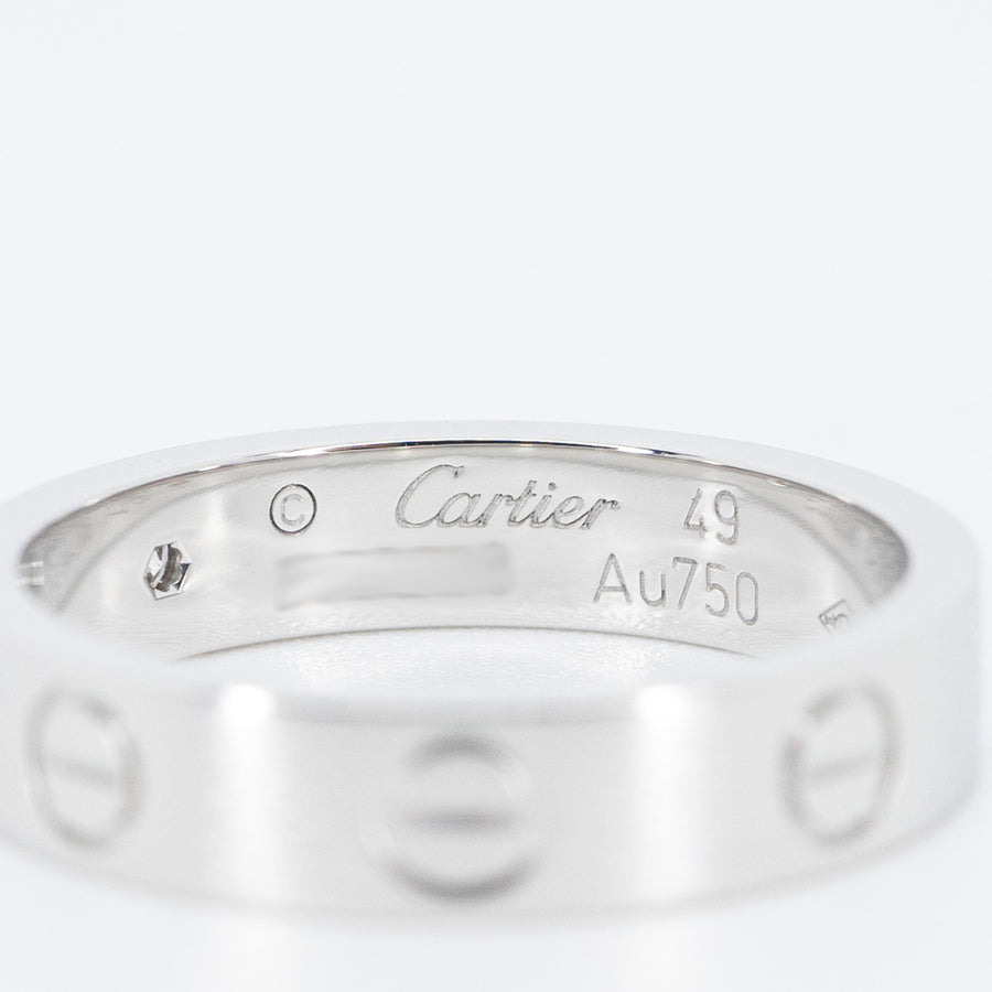 แหวน Cartier Love band 1Diamond 18K White Gold Size 49# (Used) #vrcar 6236