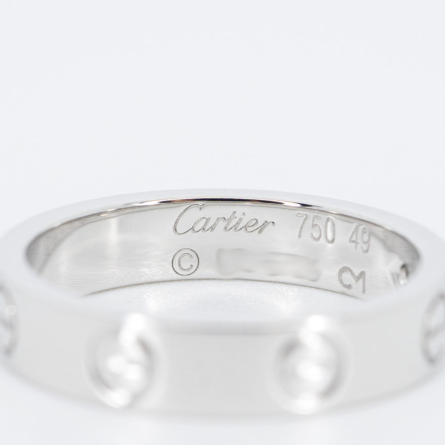 แหวน Cartier Love 1Diamond Ring 18K White Gold Size 49# (Used) #vrca 0687