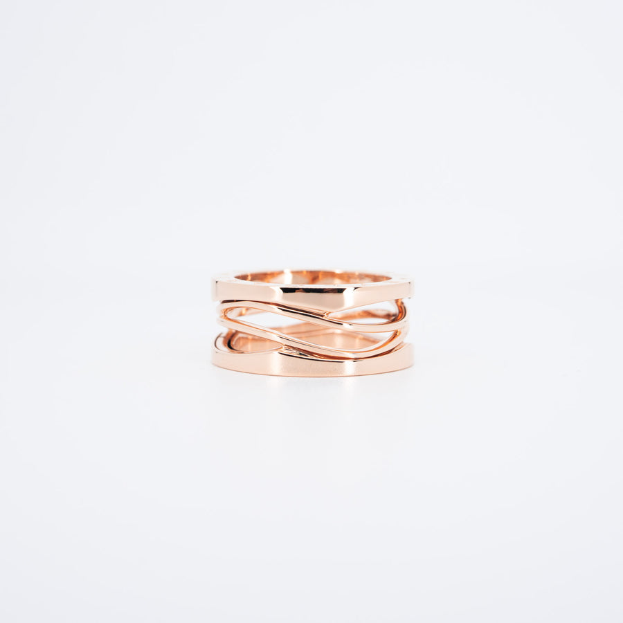 แหวน Bvlgari B.zero1 Design Legend two-band Ring 18K Rose Gold Size 54# (Used) #vrbvr 6254