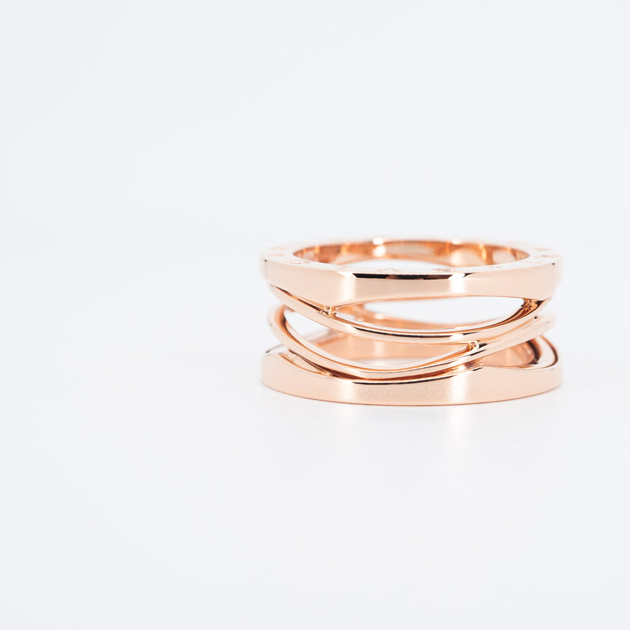 แหวน Bvlgari B.zero1 Design Legend two-band Ring 18K Rose Gold Size 54# (Used) #vrbvr 6254