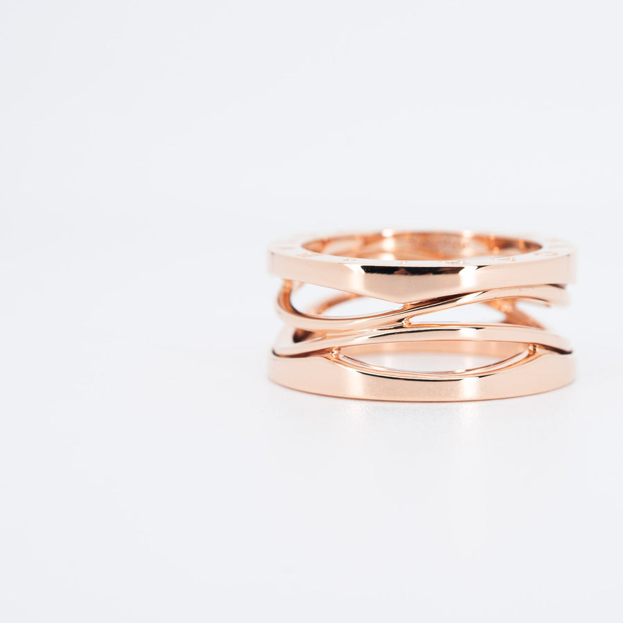 แหวน Bvlgari B.zero1 Design Legend two-band Ring 18K Rose Gold Size 54# (Used) #vrbvr 6254