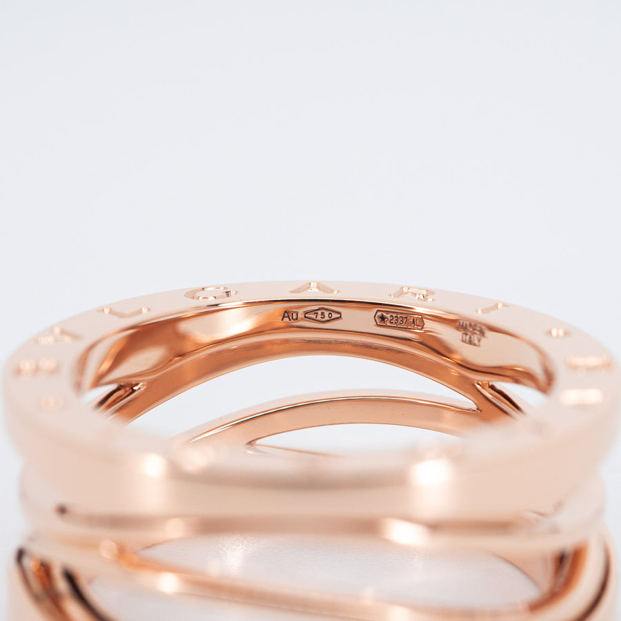 แหวน Bvlgari B.zero1 Design Legend two-band Ring 18K Rose Gold Size 54# (Used) #vrbvr 6254