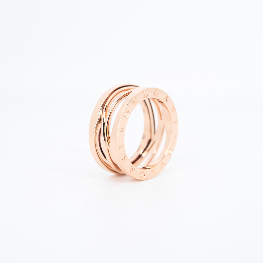 แหวน Bvlgari B.zero1 Design Legend two-band Ring 18K Rose Gold Size 54# (Used) #vrbvr 6254