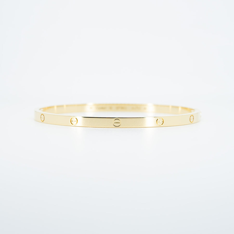 กำไล Cartier Love Bracelet SM 18K Yellow Gold Size 18# (Used) #vrcab 6264