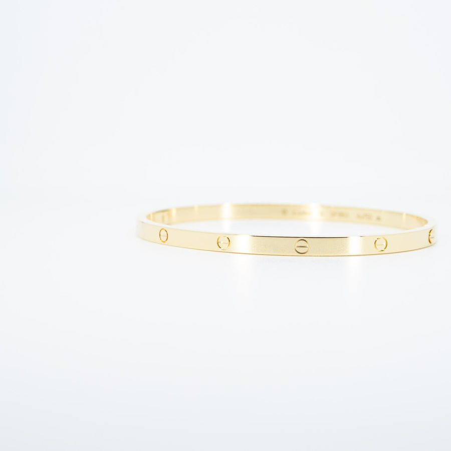 กำไล Cartier Love Bracelet SM 18K Yellow Gold Size 18# (Used) #vrcab 6264