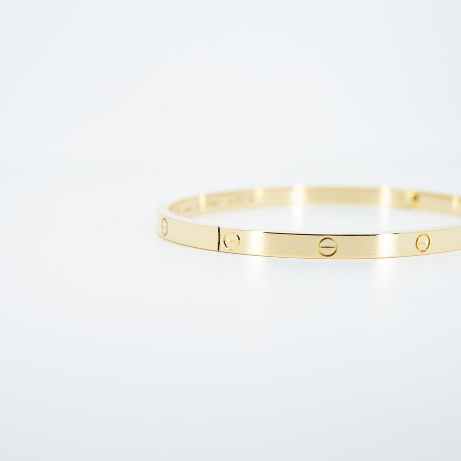 กำไล Cartier Love Bracelet SM 18K Yellow Gold Size 18# (Used) #vrcab 6264